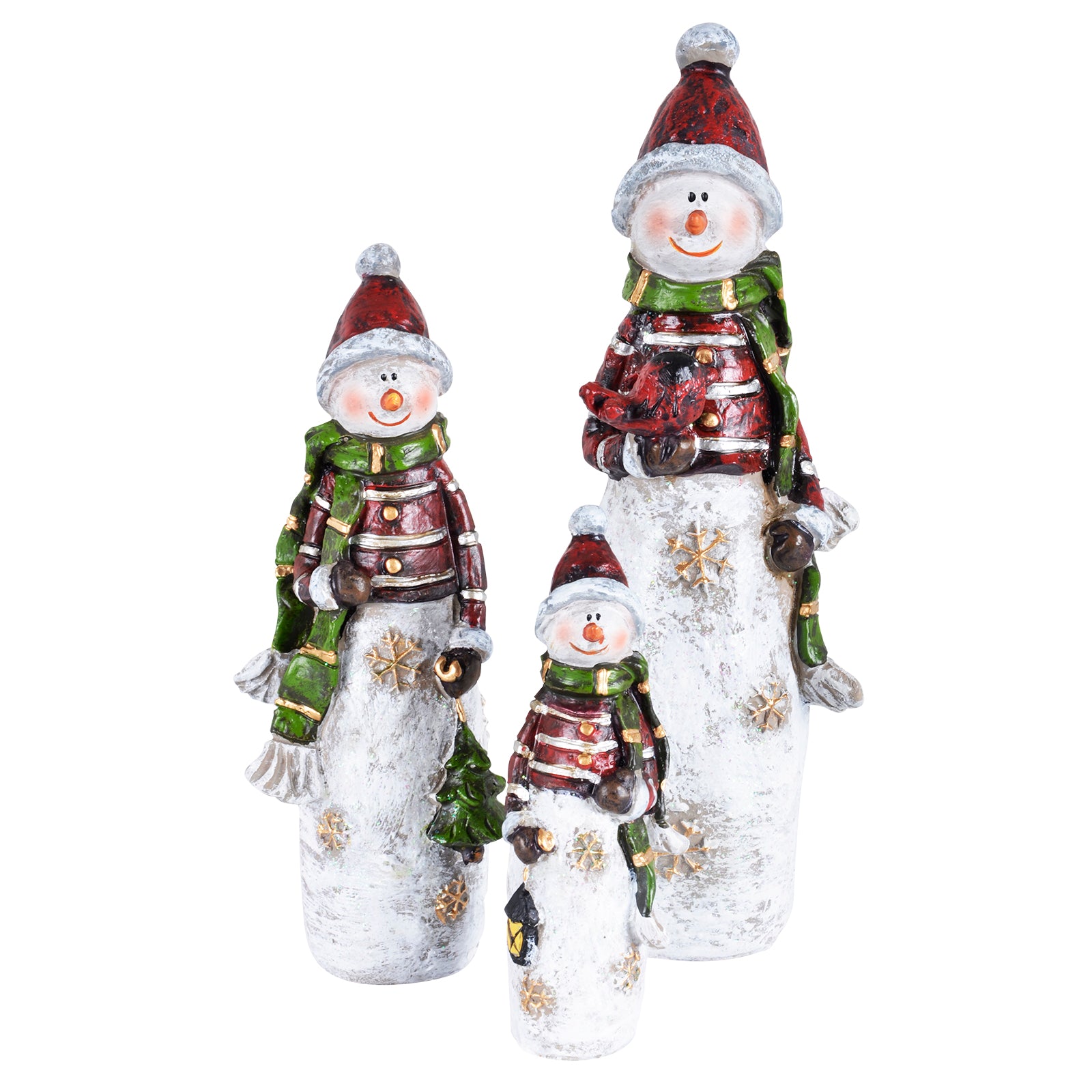 Mr Crimbo Snowman Ornament Resin Christmas Decoration - MrCrimbo.co.uk -XS4306 - 12cm -christmas decoration